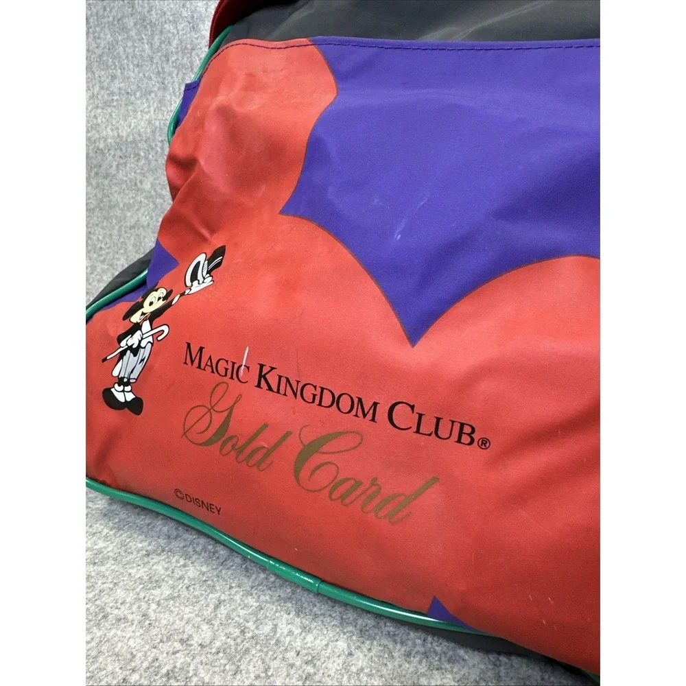 Magic Kingdom Club Gold Card Mickey Tote Shoulder Bag Vinyl Pockets Luggage Tag